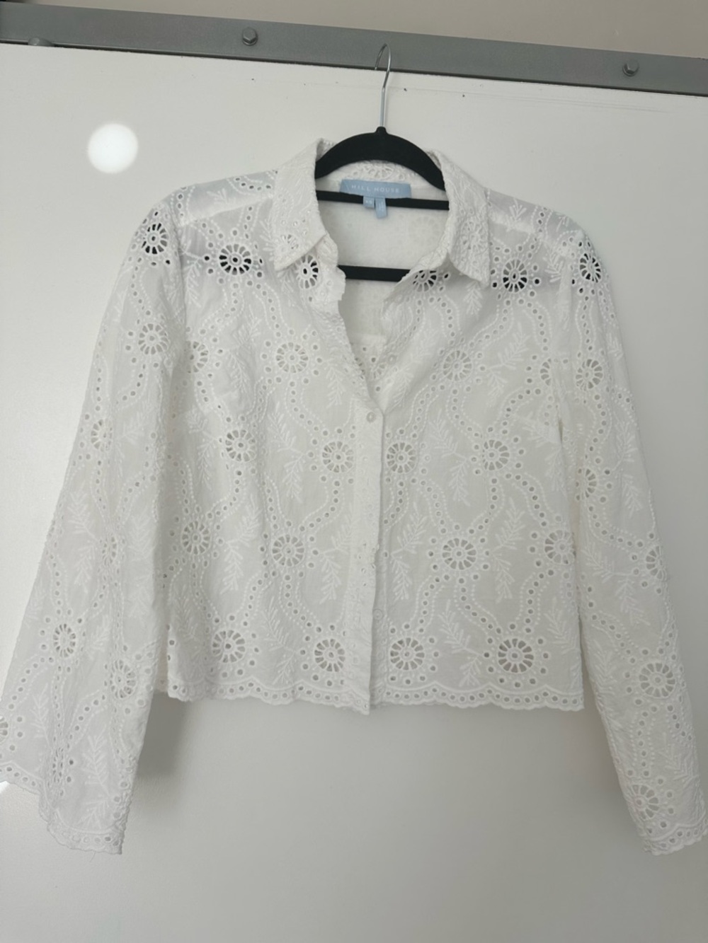 Hill House The Celia Top - White Trellis Broderie - Picture 8 of 12